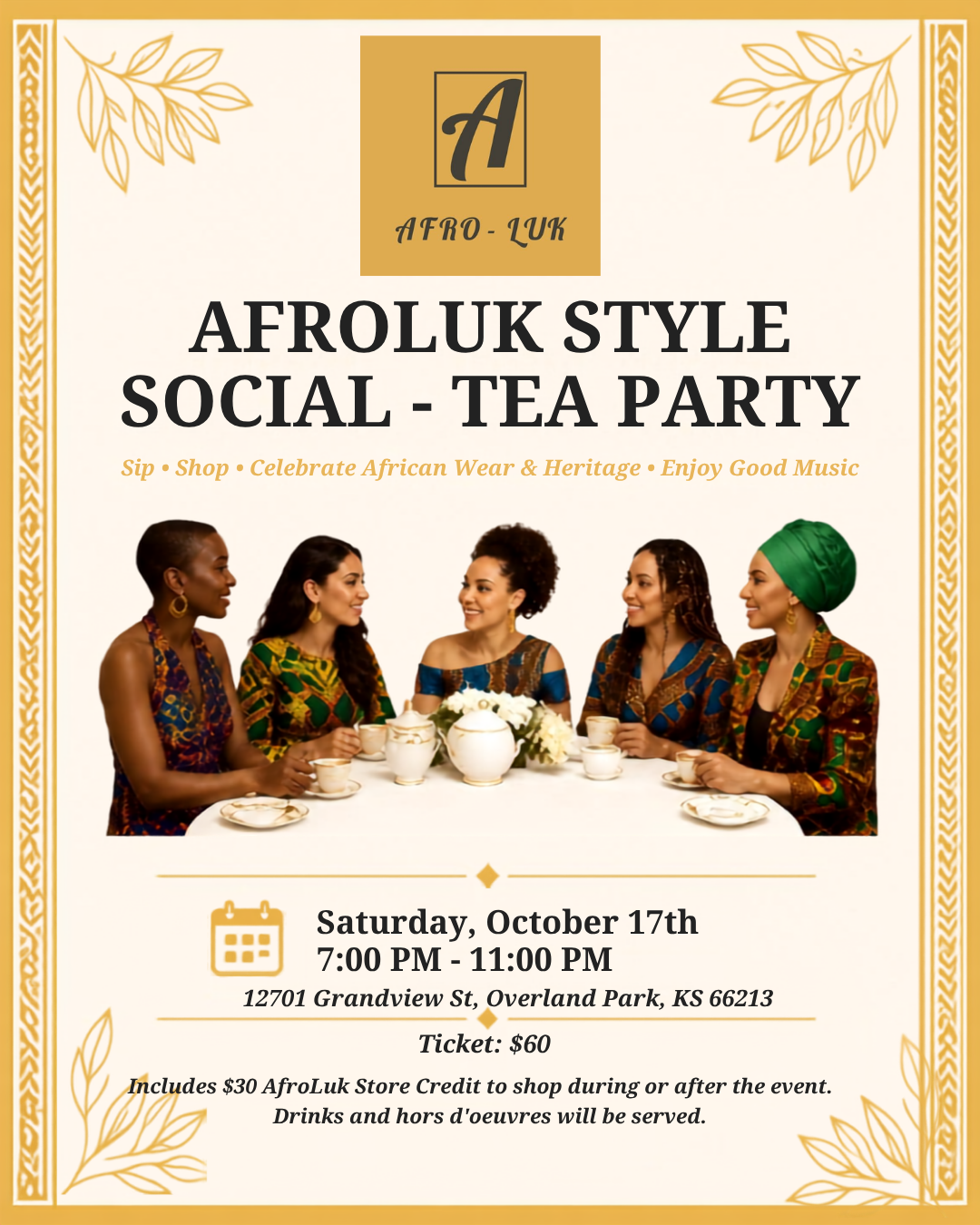 AfroLuk Style Social – Tea Party Ticket