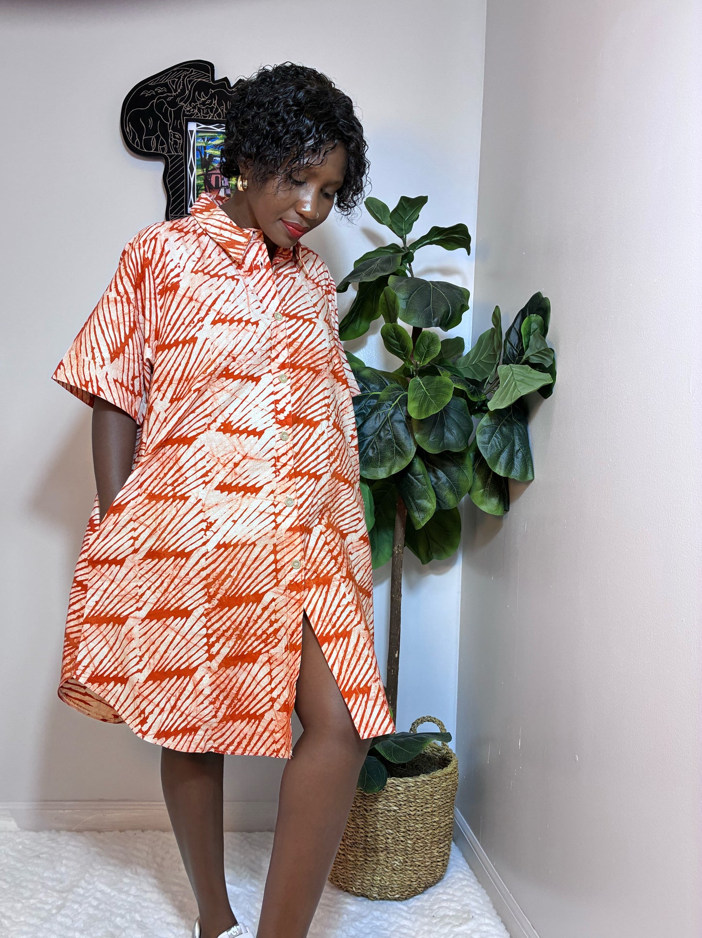 Batiki Shirt Dress
