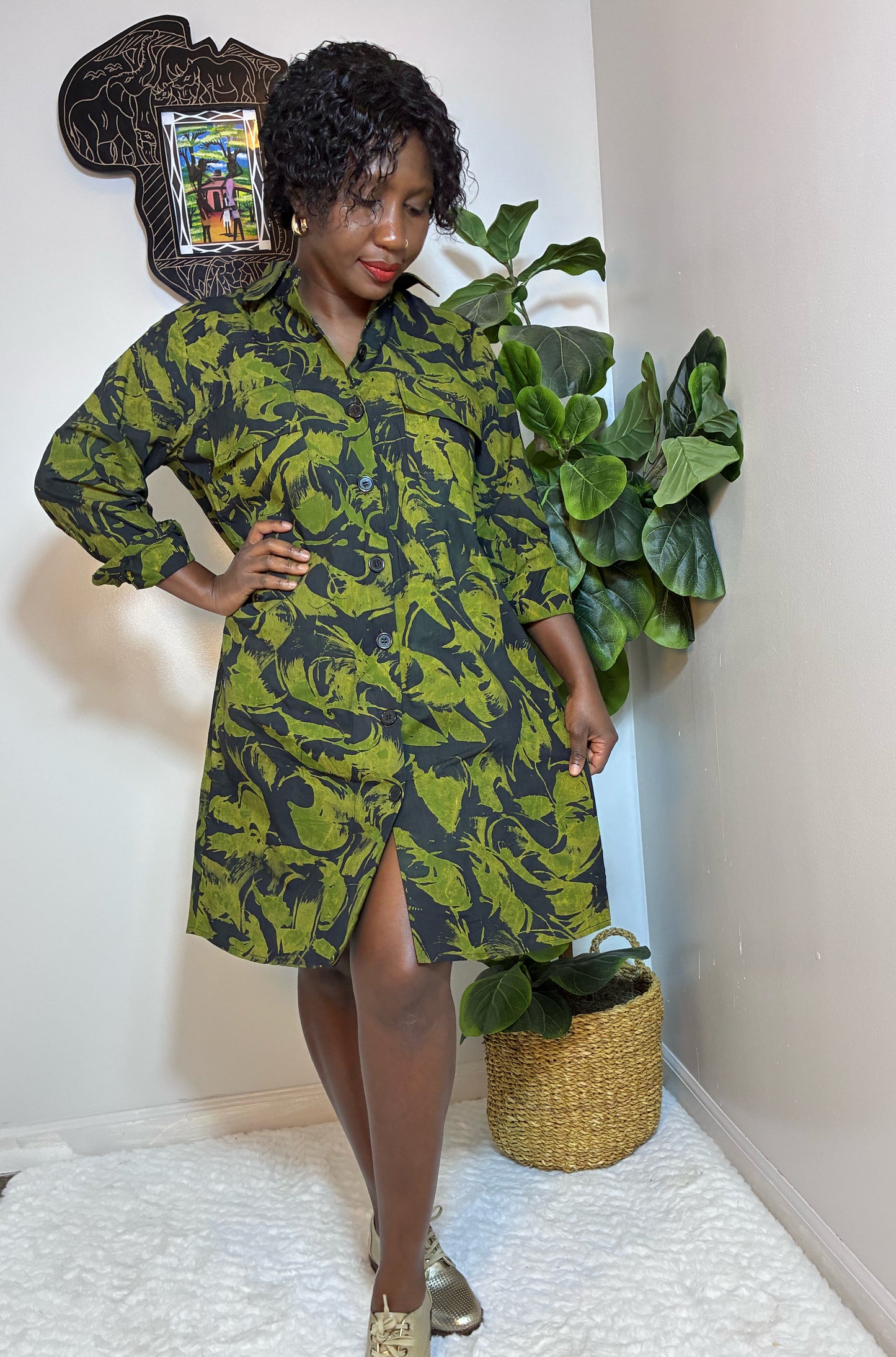 Batiki Shirt Dress