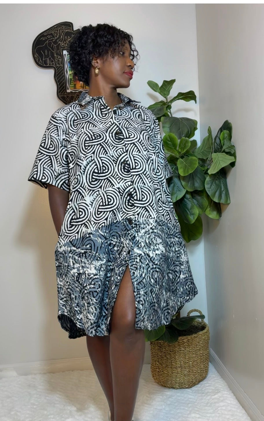 Batiki Shirt Dress