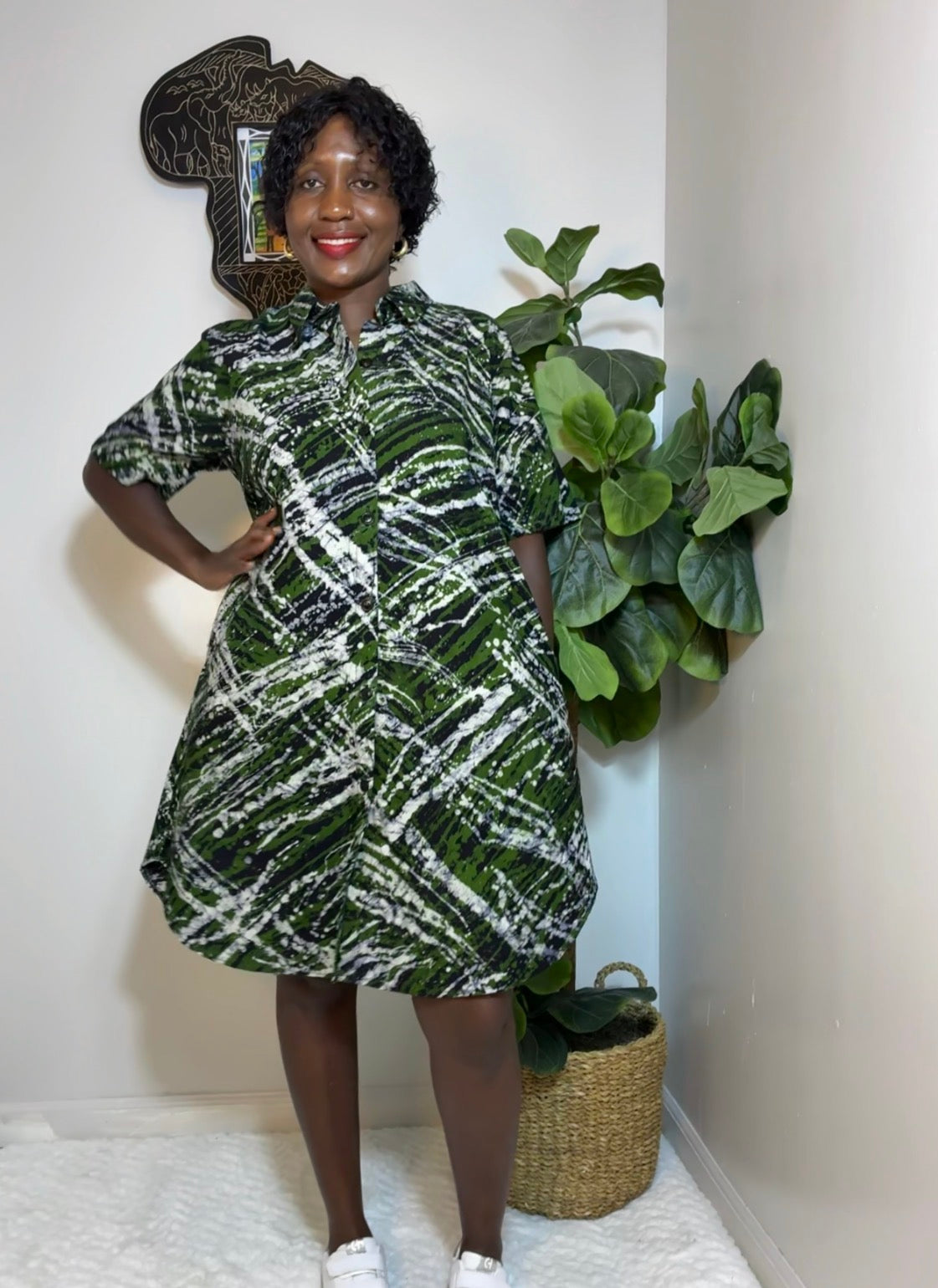 Batiki Shirt Dress